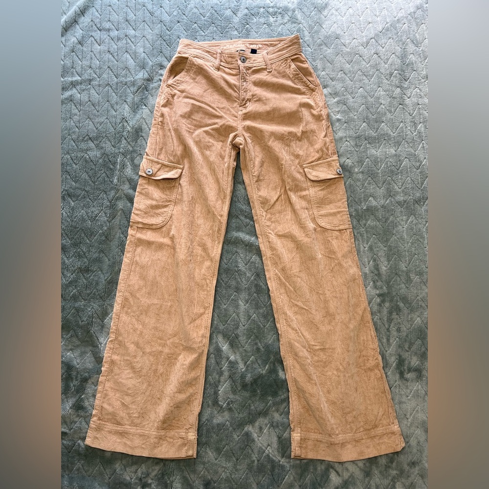 American Eagle Super High Rise Baggy Wide Leg Corduroy Pants Size 00 Women’s